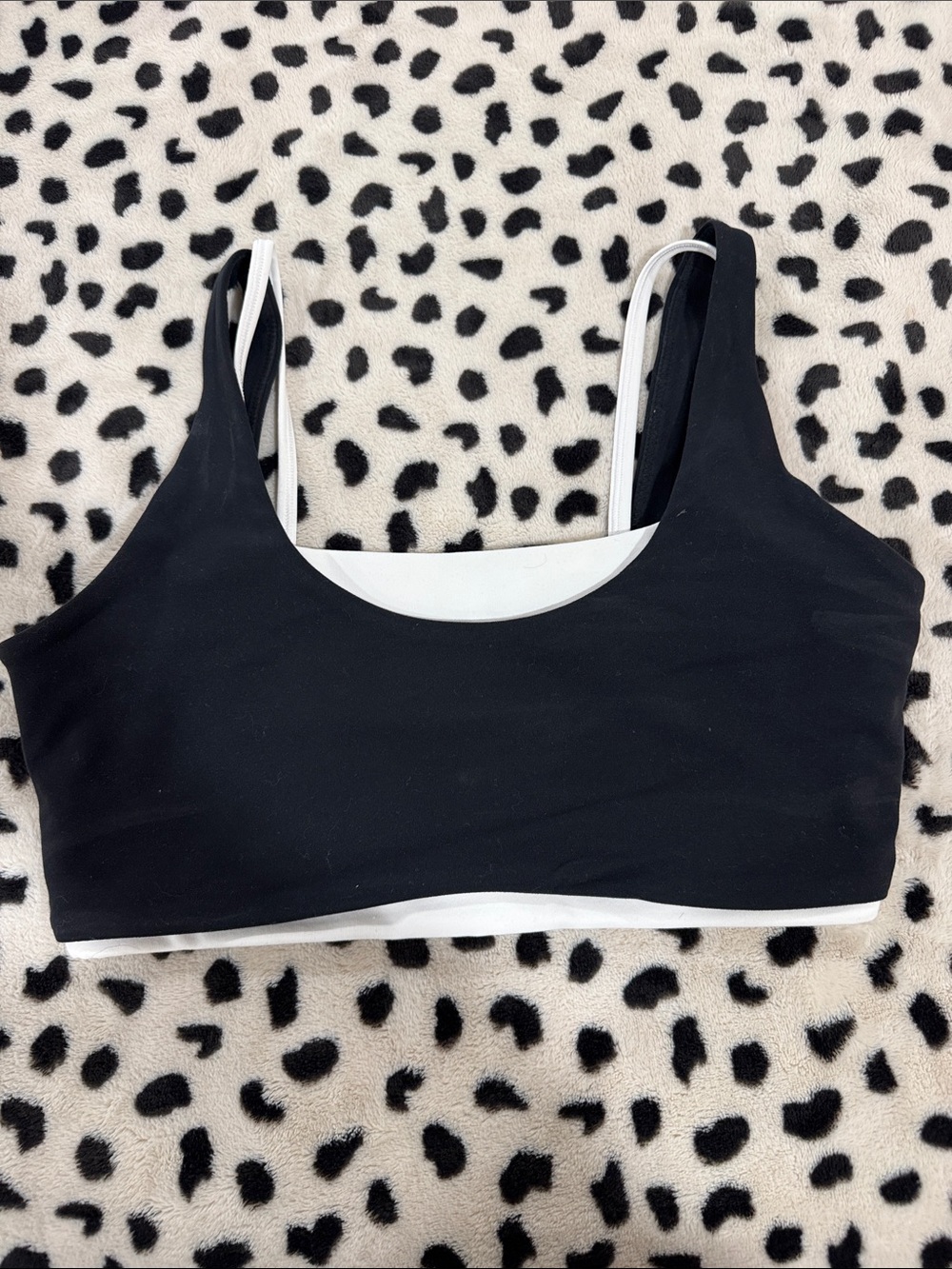 Abercrombie & Fitch Black and White Reversible Scoop Bralette